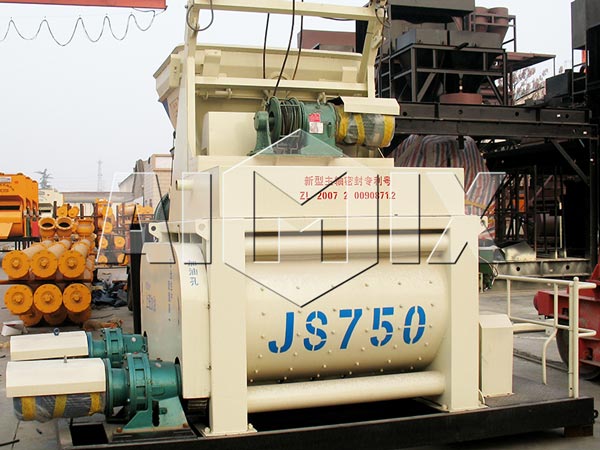 JS750 двухвальный бетоносмеситель
