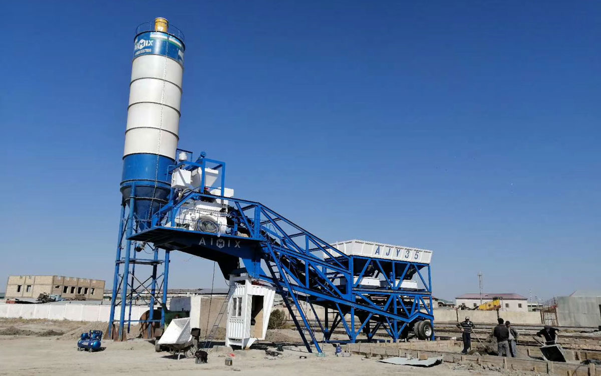 Мобильный бетонный узел AJY-35 в Узбекистане
