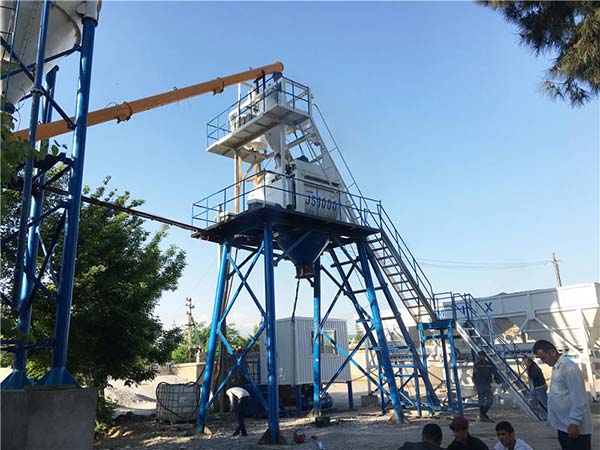 Малый бетонный завод AJ-50 в Таджикистане